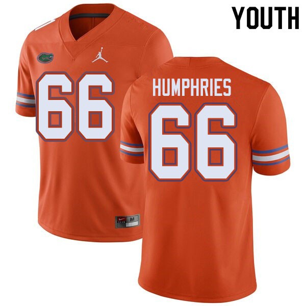 Jordan Brand Youth #66 Jaelin Humphries Florida Gators College Football Jerseys Orange